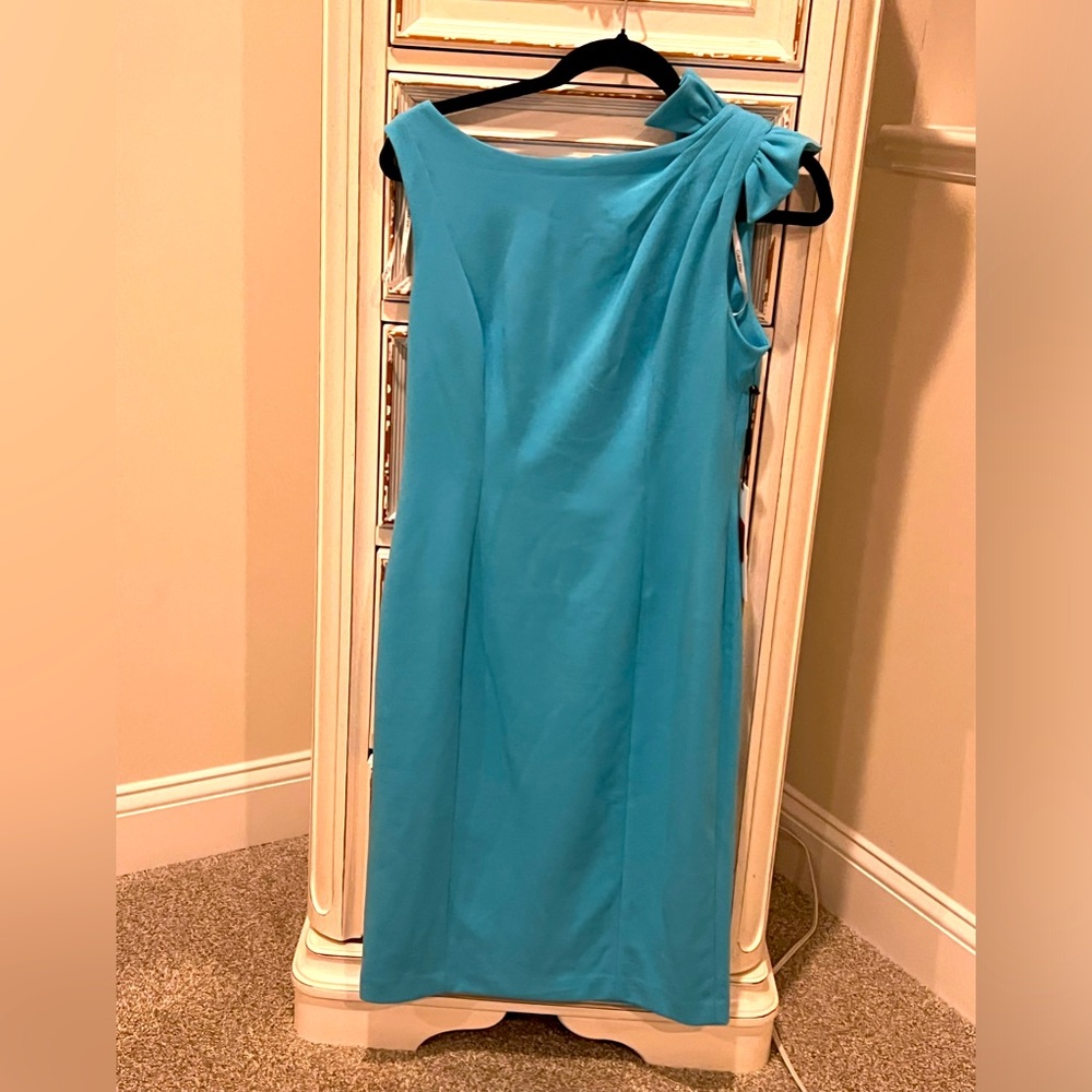 🆕 Calvin Klein blue ruffle sleeveless dress     US Size :6